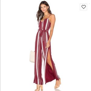 Charisma Jumpsuit in Cranberry Stripe